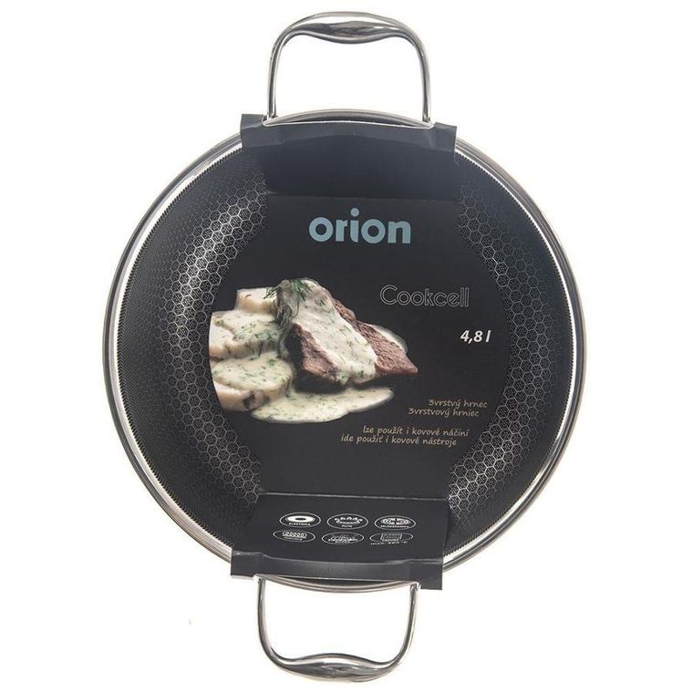 Orion garnek stalowy z powłoką nieprzywierającą, premium, Cookcell, 24 cm, 4,8l