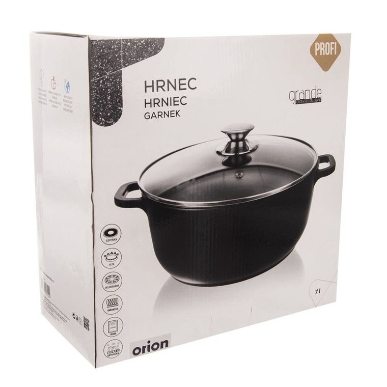 Orion, Grande, garnek granitowy, indukcja, 28 cm, 7 l