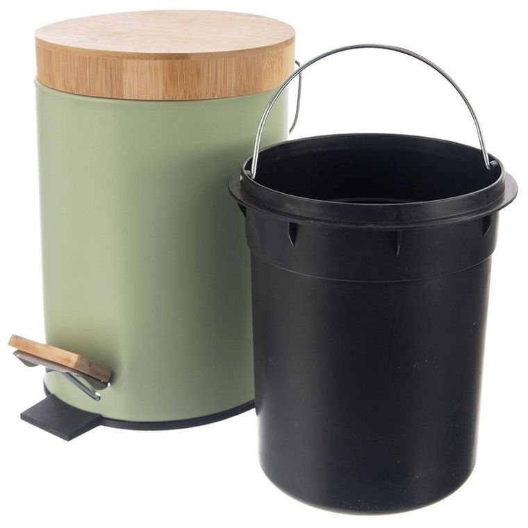 Orion, Greenish, kosz na śmieci, metalowy, zielony, 3l