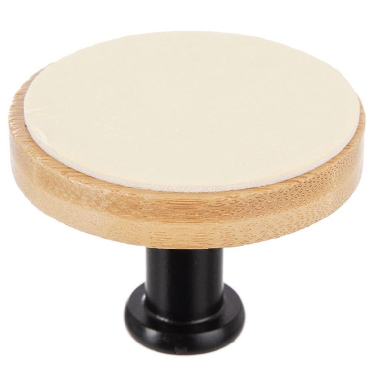 Orion, haczyk, wieszak samoprzylepny, drewniany, metalowy, czarny, 5 cm, 2 szt.