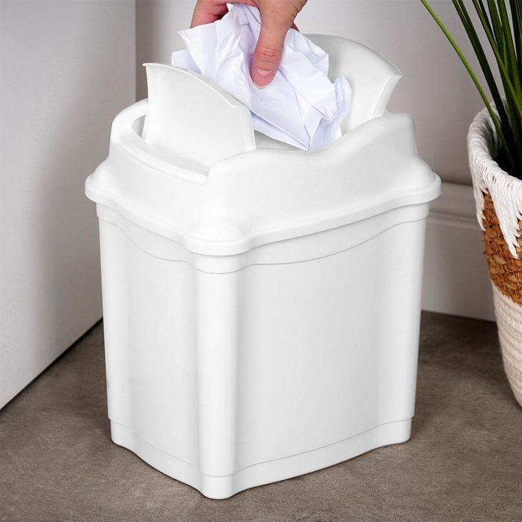 Orion, kosz na śmieci, plastikowy, biały, 5l