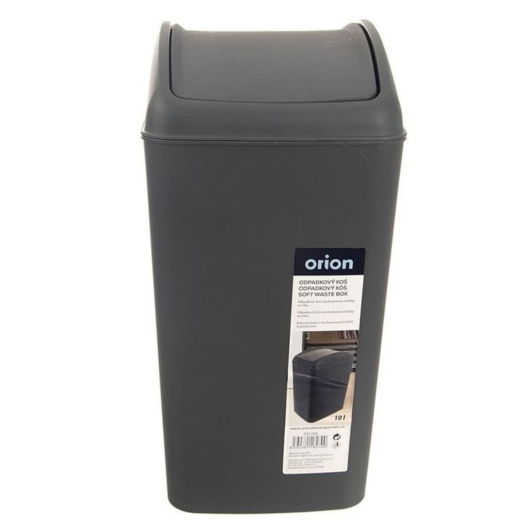 Orion, kosz na śmieci, plastikowy szary, 10l