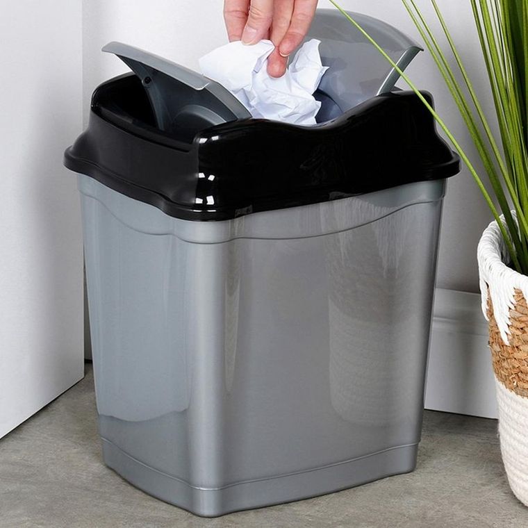 Orion, kosz na śmieci, plastikowy, szary, 16l