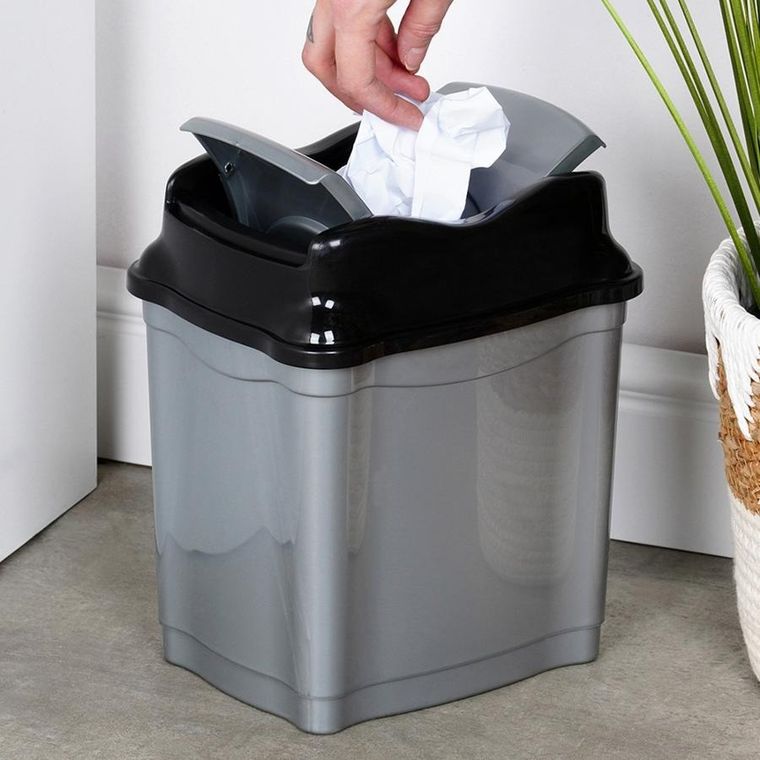 Orion, kosz na śmieci, plastikowy, szary, 5l