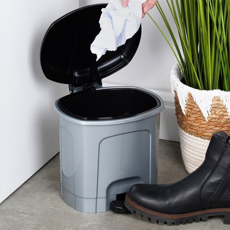 Orion, Kosz na śmieci z pedałem plastikowy szary 3l