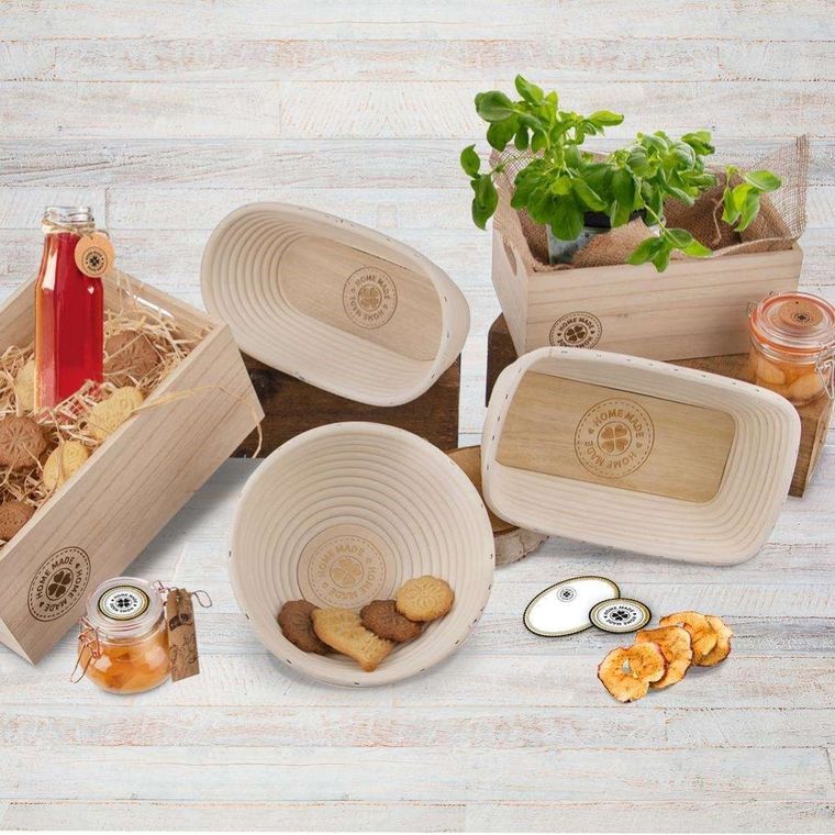 Orion, koszyk do wyrastania chleba rattanowy owalny 32-15-9 cm, home made