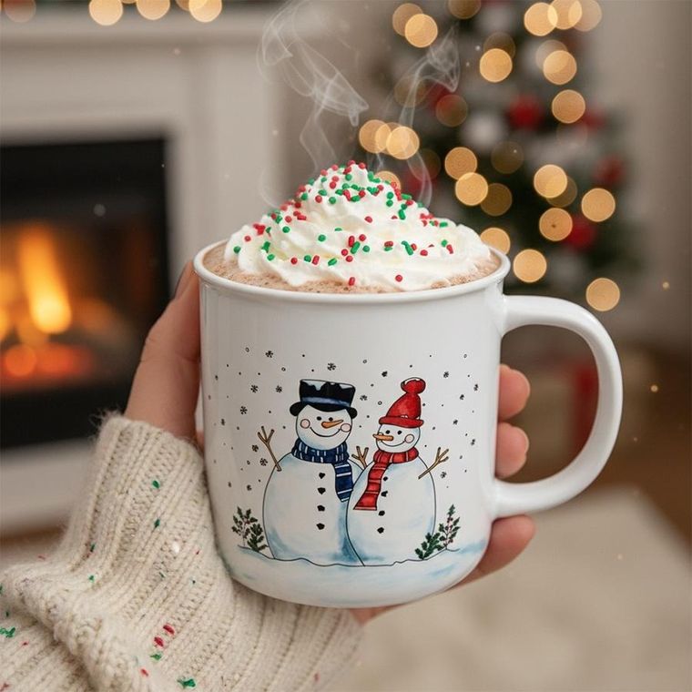 Orion, kubek ceramiczny, bałwan, 470 ml