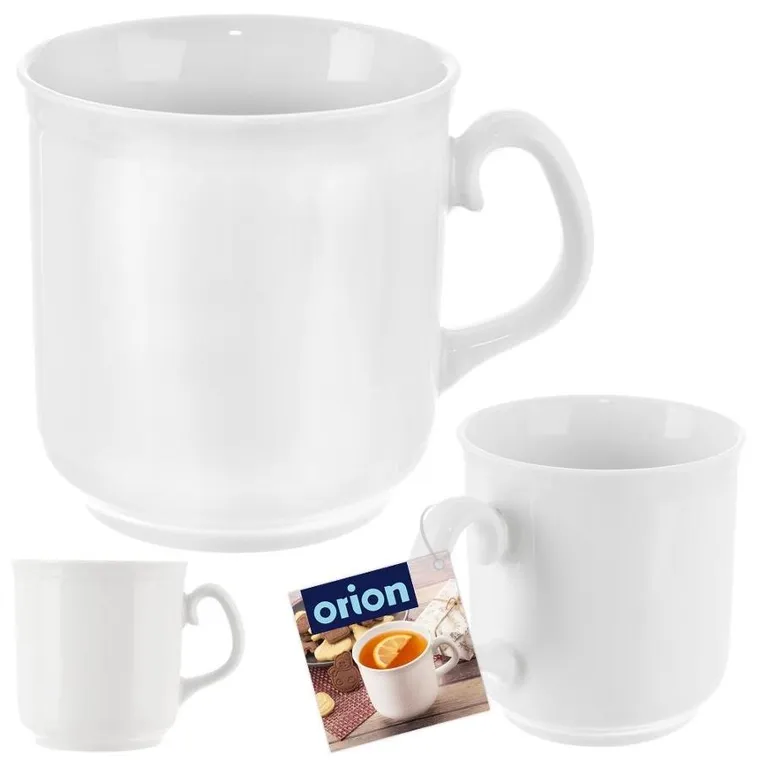 Orion, kubek porcelanowy, biały, 400 ml