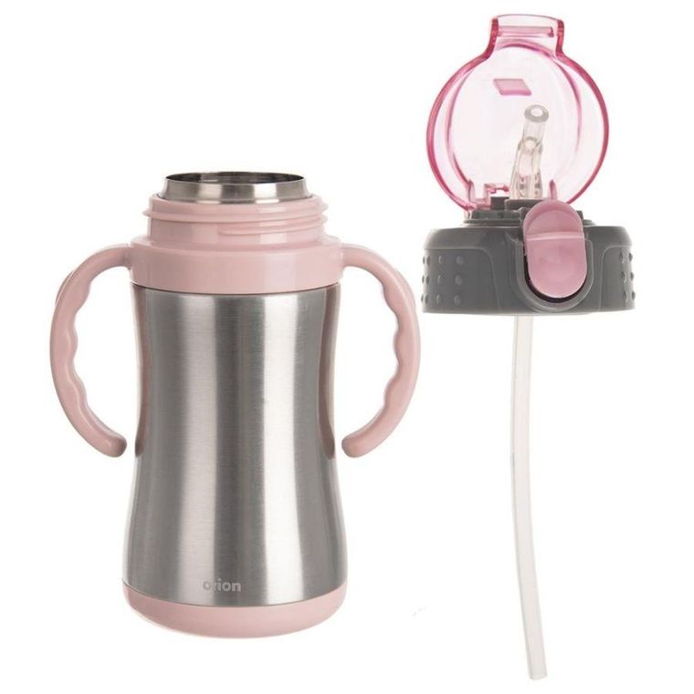 Orion, kubek termiczny, stalowy, różowy, 300 ml
