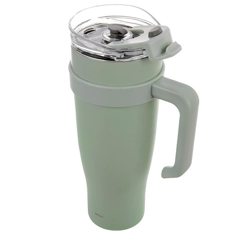 Orion, kubek termiczny z uchwytem, stalowy, miętowy, 1,2l