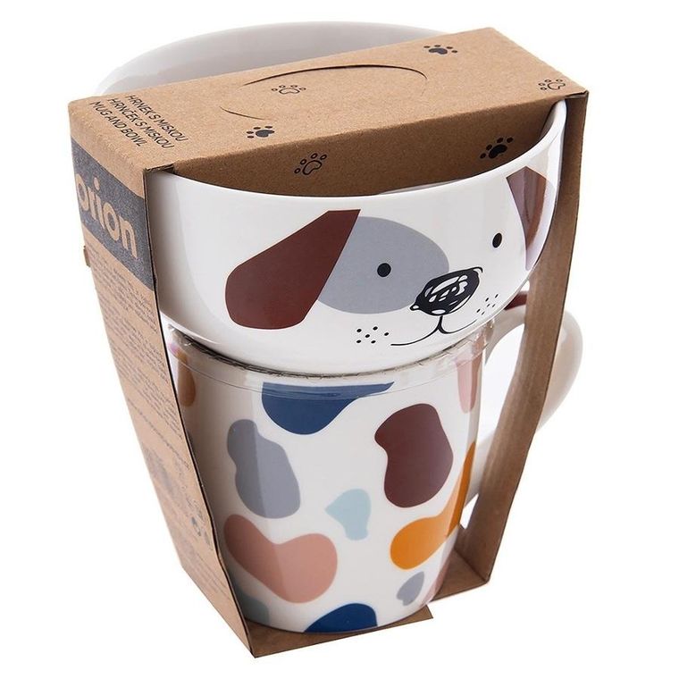Orion, kubek z miseczką, porcelanowy, zestaw dla dziecka, 2 elementy