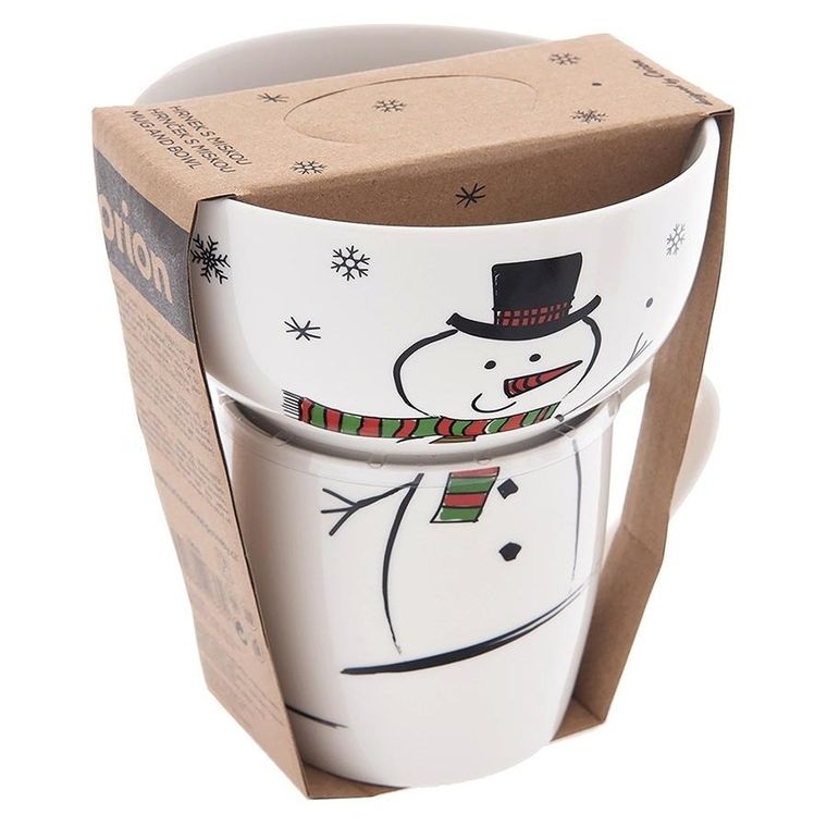 Orion, kubek z miseczką, porcelanowy, zestaw dla dziecka, 2 elementy