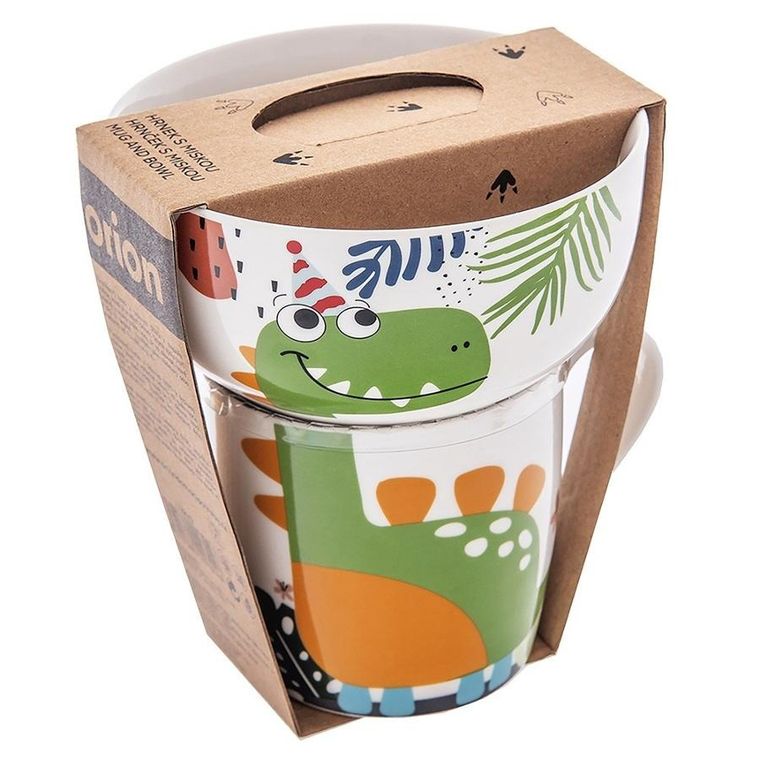 Orion, kubek z miseczką, porcelanowy, zestaw dla dziecka, 2 elementy