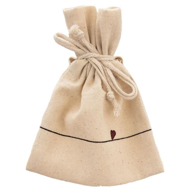 Orion, kubek z woreczkiem ceramiczny biały, serduszka, 700 ml