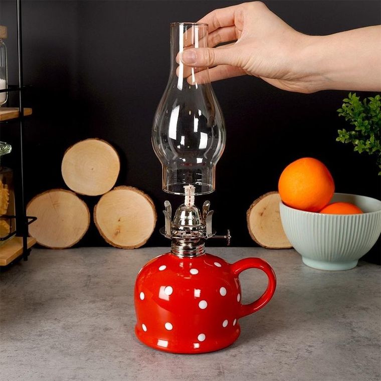 Orion, Lampa naftowa ceramiczna 28,5 cm 530 ml