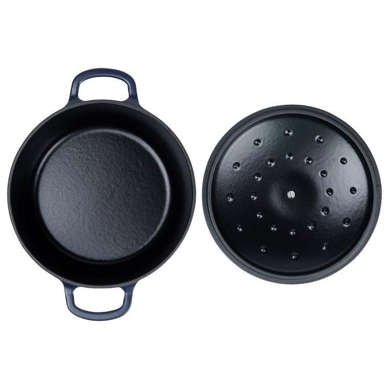 Orion, Litina, garnek z pokrywką, żeliwny, emaliowany, 22 cm, 3,3l