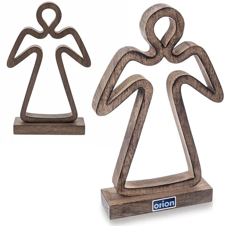 Orion, Mango, figurka świąteczna, drewniana, anioł, 29 cm