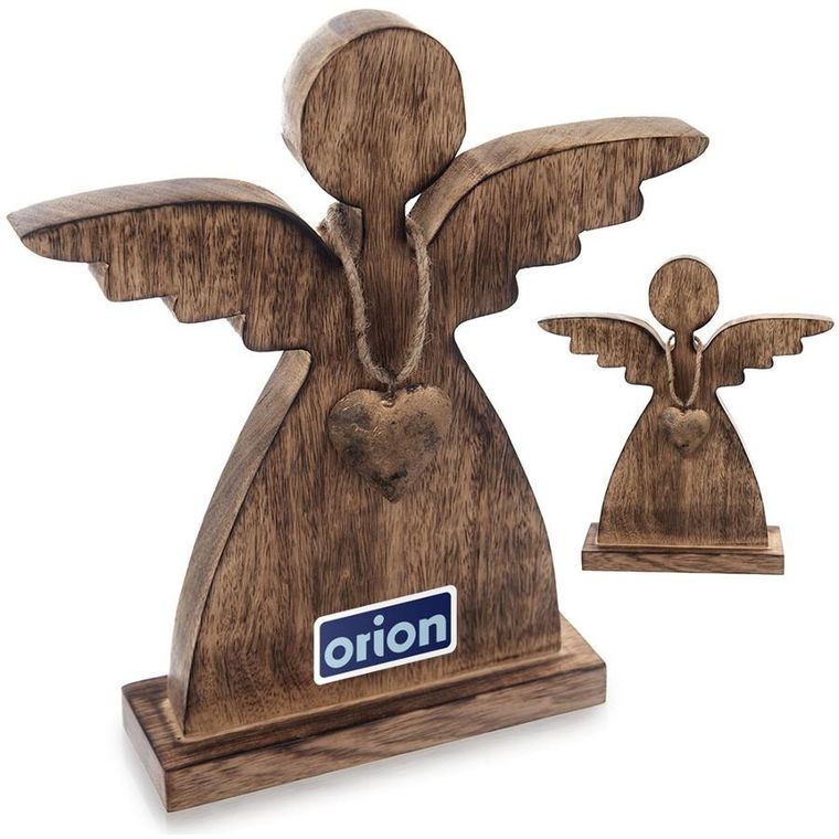 Orion, Mango, figurka świąteczna, drewniana, anioł, 29 cm