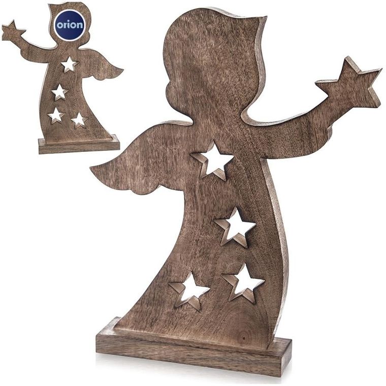 Orion, Mango, figurka świąteczna, drewniana, anioł, 43 cm