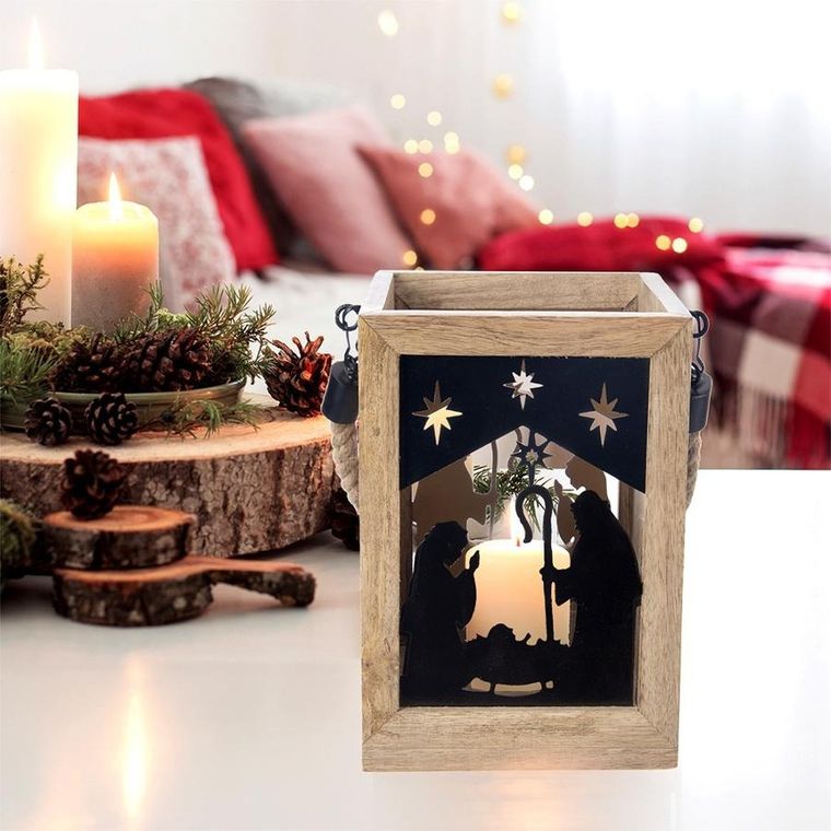 Orion, Mango, lampion na świeczkę, szopka, 14-14-20 cm