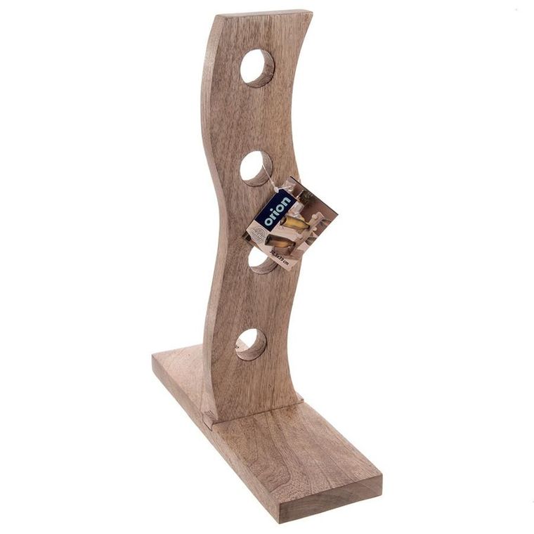 Orion, Mango, stojak na wino, drewniany, na 4 butelki, 30,5-39,5 cm