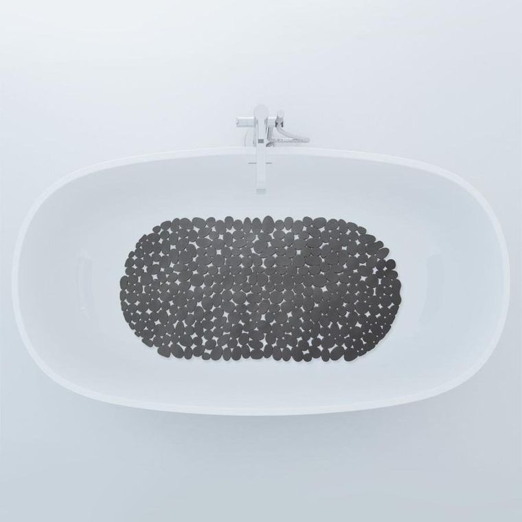 Orion, mata antypoślizgowa pod prysznic, szara, 68-34 cm