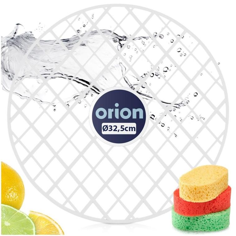 Orion, mata do zlewu, okrągła, biała, 32,5 cm