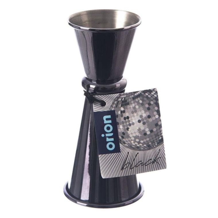 Orion, miarka barmańska, stalowa dwustronna, black, 20/40 ml