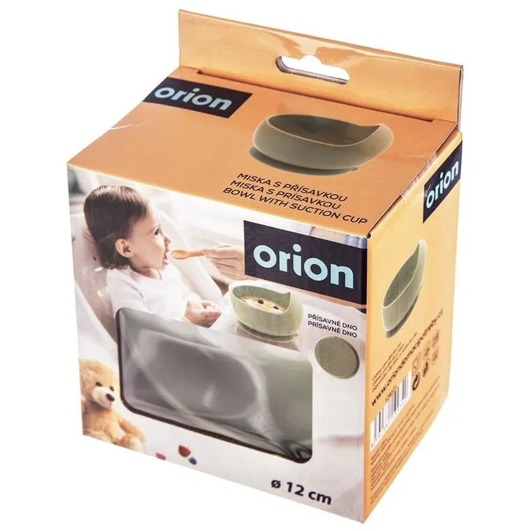 Orion, miseczka dla dziecka, silikonowa, z przyssawką, zielona, 360 ml