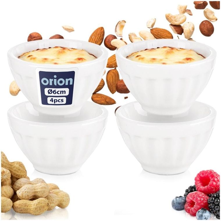 Orion, miseczki na przekąski ceramiczne, 6 cm, 40 ml, 4 szt.