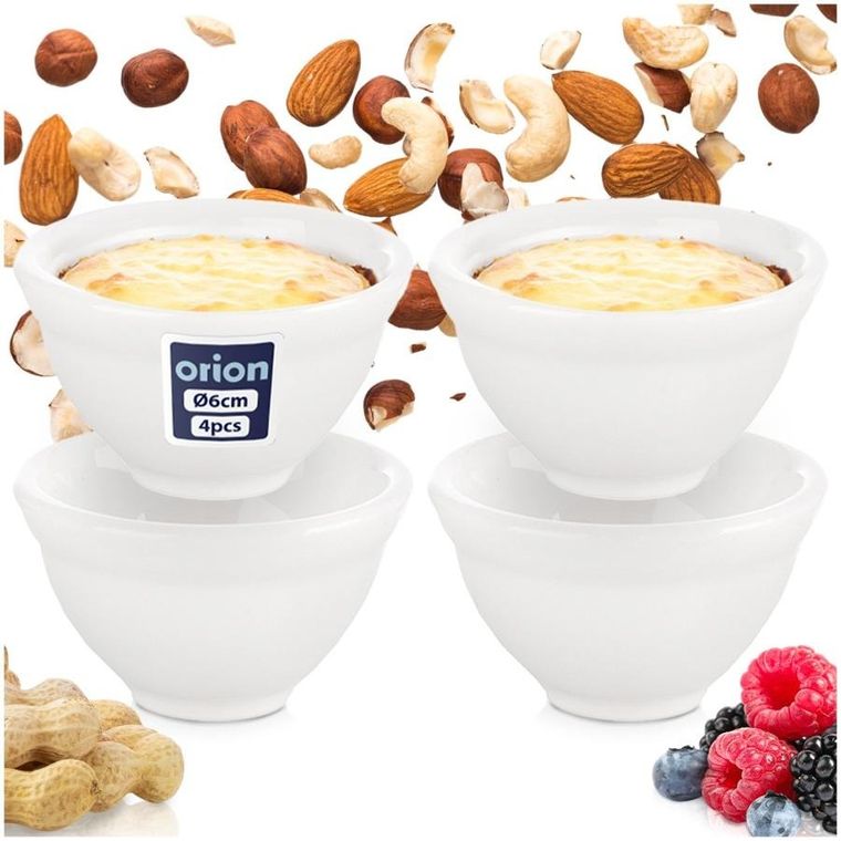 Orion, miseczki na przekąski, ceramiczne, 6 cm, 40 ml, 4 szt.