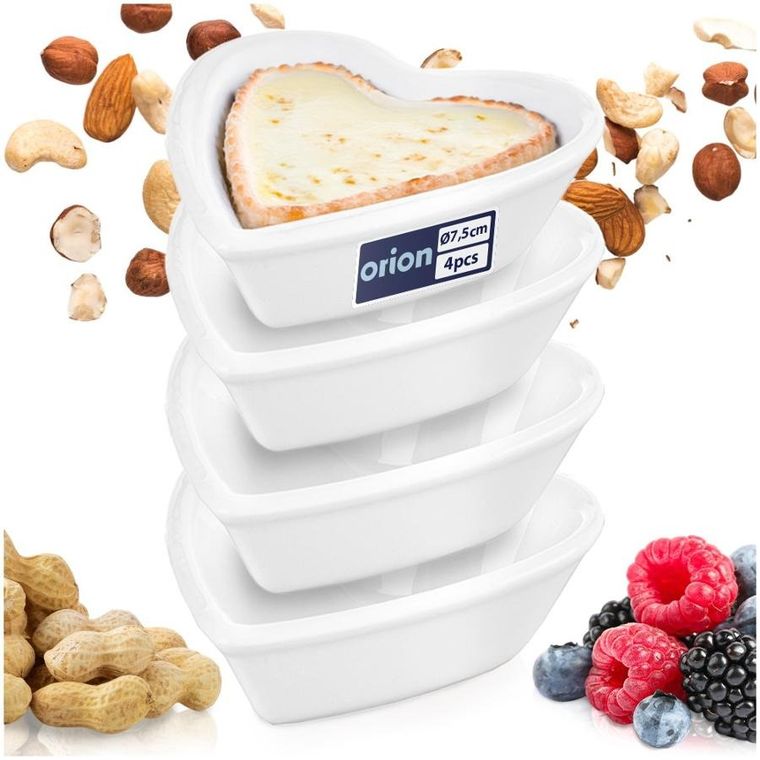 Orion, miseczki na przekąski, porcelanowe, 7,5 cm, 35 ml, 4 szt.