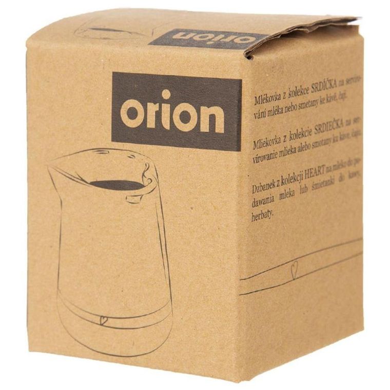 Orion, mlecznik ceramiczny biały, serduszka, 120 ml