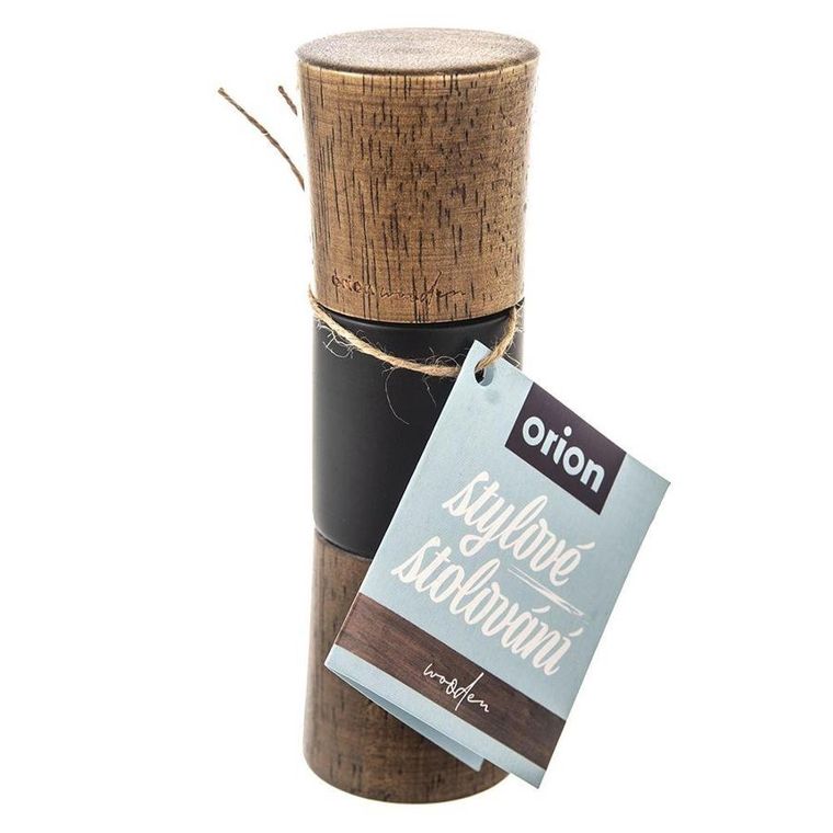 Orion, młynek ręczny do mielenia pieprzu soli przypraw drewniany, Wooden, 15.5 cm