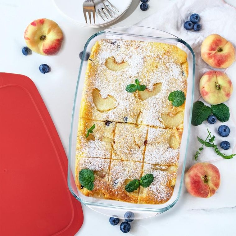 Orion, naczynie żaroodporne z pokrywką, szklane, 39-24-7 cm, 3,7 l