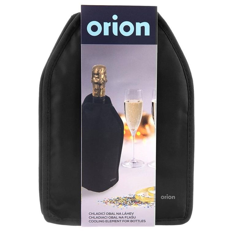 Orion, pokrowiec chłodzący na butelkę, czarny, 23 cm