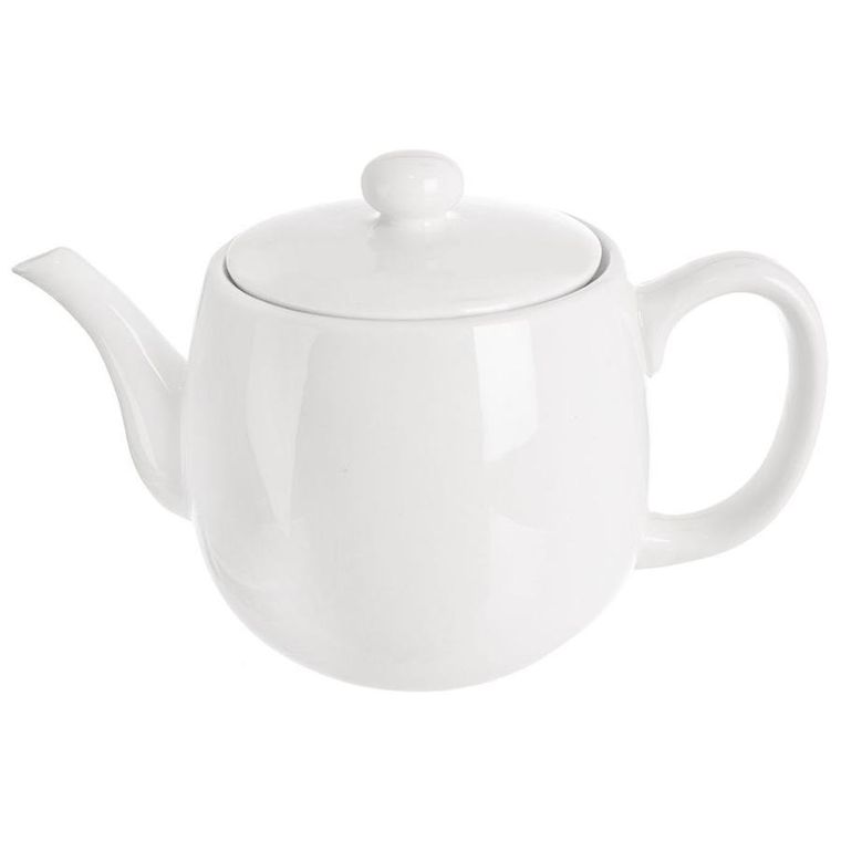 Orion, porcelanowy dzbanek z zaparzaczem do herbaty, biały, Mona, 700 ml