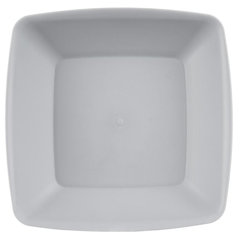 Orion, Sandy, talerze obiadowe, głębokie, plastikowe, szare, 17,5 cm, 500 ml, 6 szt.