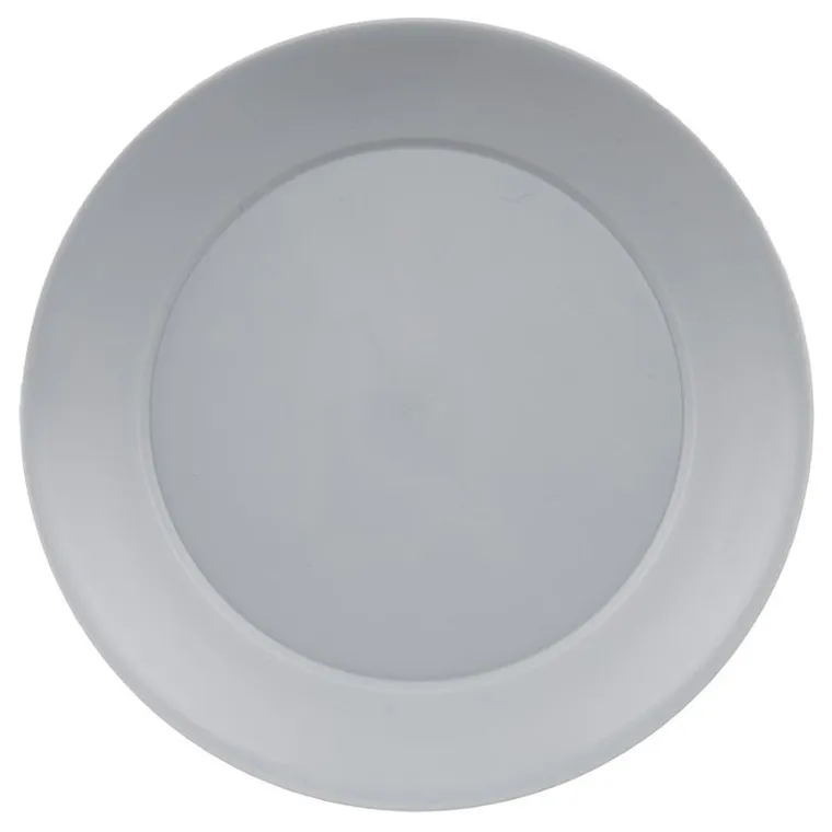 Orion, Sandy, talerze obiadowe, płytkie, plastikowe, szare, 23,5 cm, 6 szt.