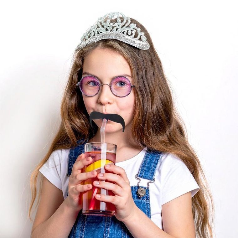 Orion, słomki do napojów, łamane z wąsami, 5 szt.