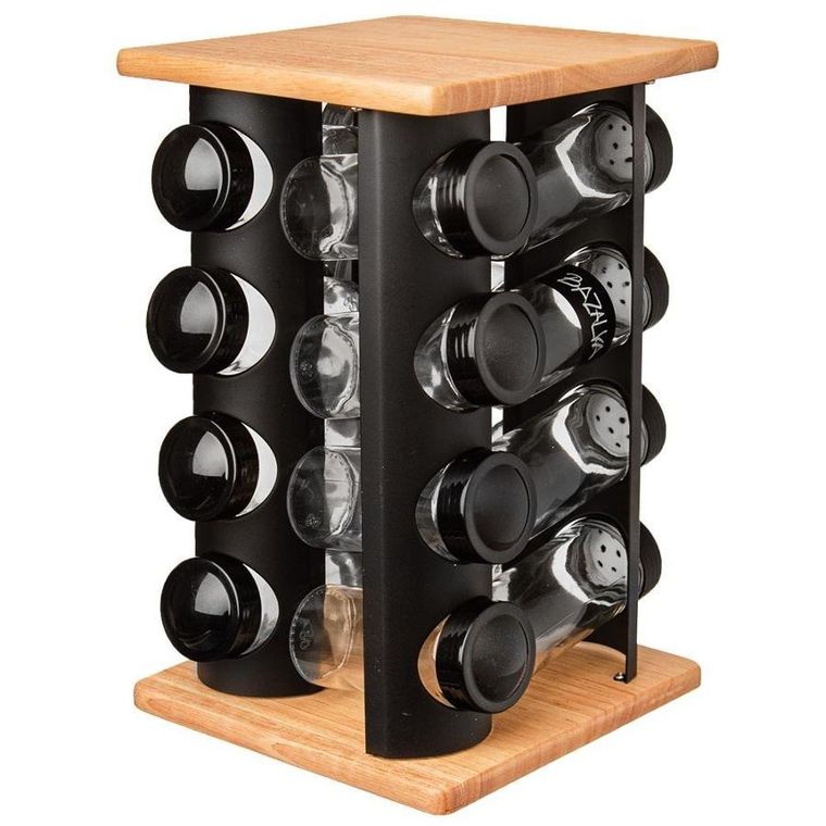 Orion, stojak na przyprawy, obrotowy, z dozownikiem, 16 szt.