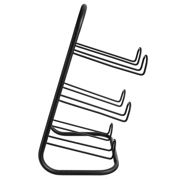 Orion, stojak na wino, metalowy czarny, 6 butelek, 22.5-39 cm