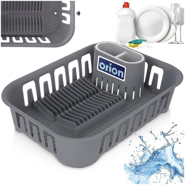 Orion, suszarka na naczynia, szara, 39-29-11 cm