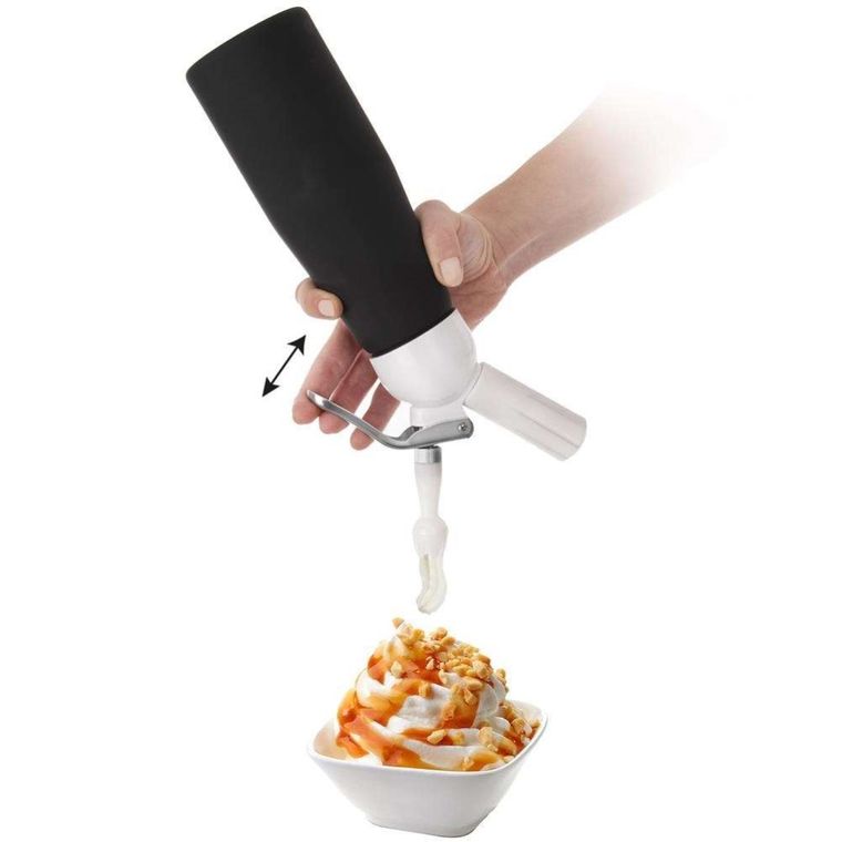 Orion, syfon do bitej śmietany, 680ml, czarny