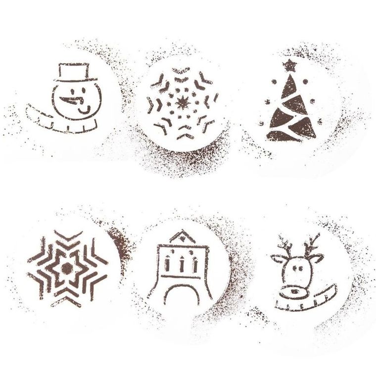 Orion, szablony do kawy i deserów 6 el.