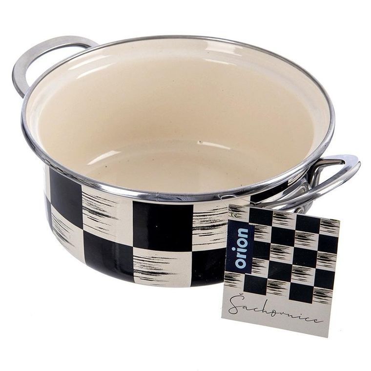 Orion, Szachownica, garnek emaliowany, 18 cm, 1,5l