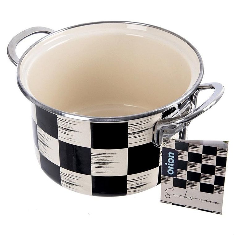 Orion, Szachownica, garnek emaliowany, 18 cm, 2 l