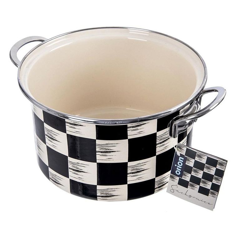 Orion, Szachownica, garnek emaliowany, 20 cm, 3l
