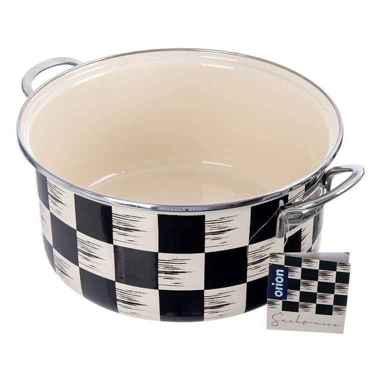 Orion, Szachownica, garnek emaliowany, 26 cm, 5l