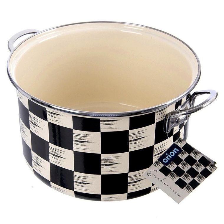 Orion, Szachownica, garnek emaliowany, 26 cm, 6,5l